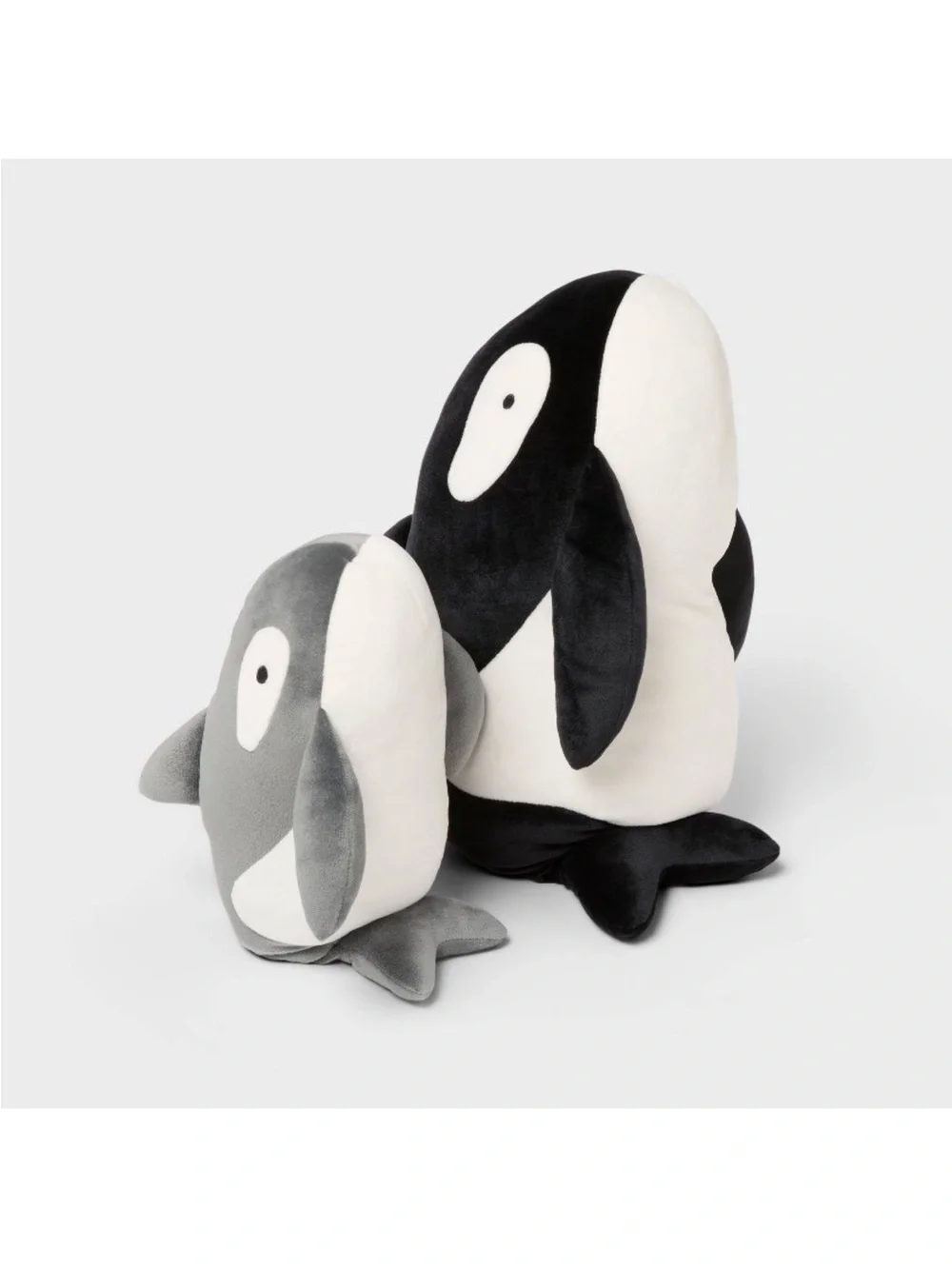 NWT Pillowfort Weighted Orca Whale & Baby Plush Throw Pillow Stuffed Animal